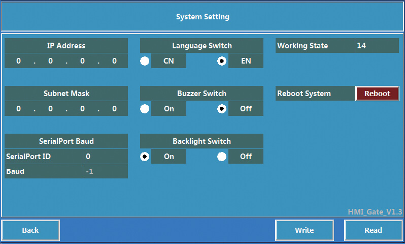 PBAT Gate network setup for Foton battery monitoring system.